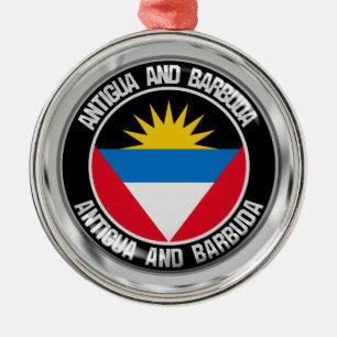 Antigua och Barbuda Round Emblem Julgransprydnad Metall