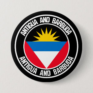 Antigua och Barbuda Round Emblem Knapp