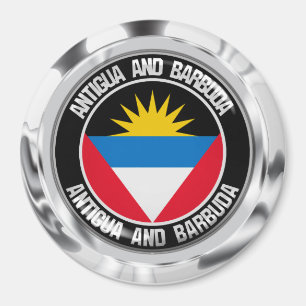 Antigua och Barbuda Round Emblem Magnet