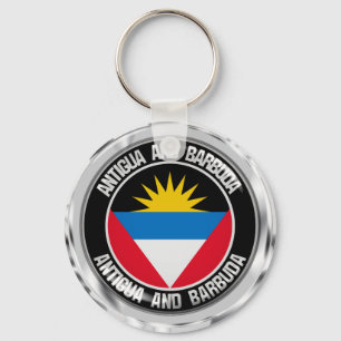 Antigua och Barbuda Round Emblem Nyckelring