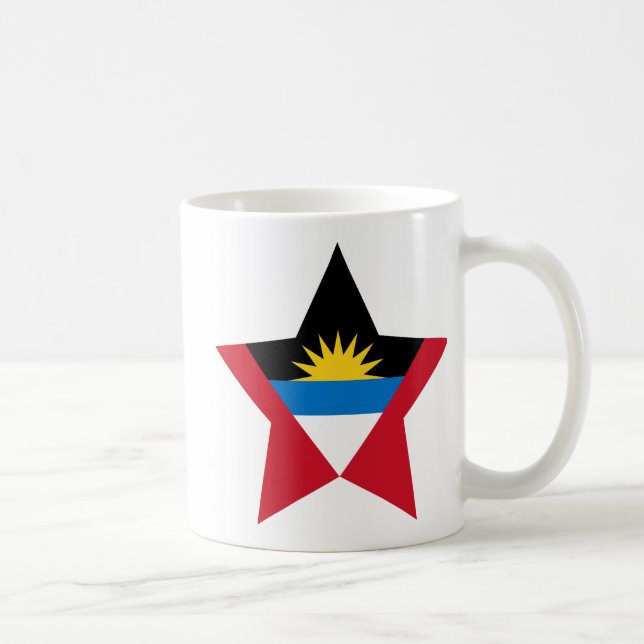 Antigua+och+Barbuda stjärna Kaffemugg (Höger)