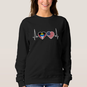 Antigua och Barbuda USA Antiguan American Flagga T Shirt