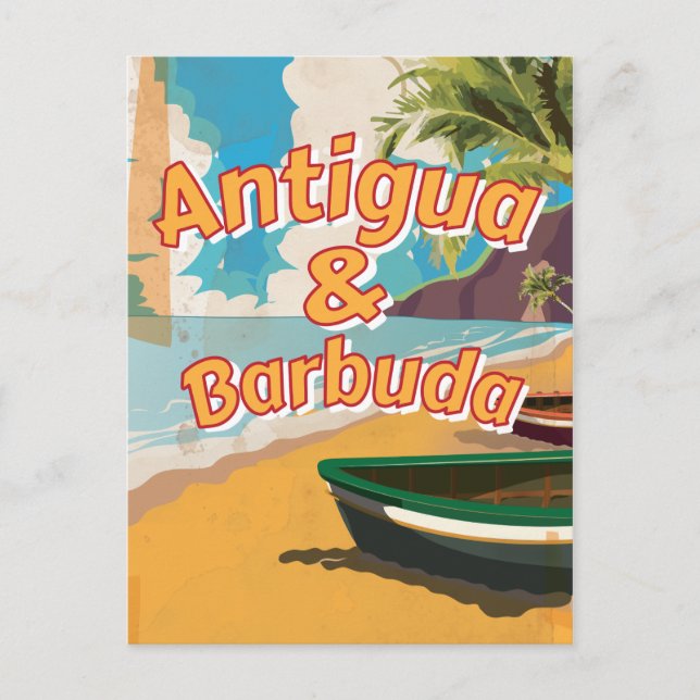 Antigua och Barbuda-Vintagens semester Poster Vykort (Framsida)