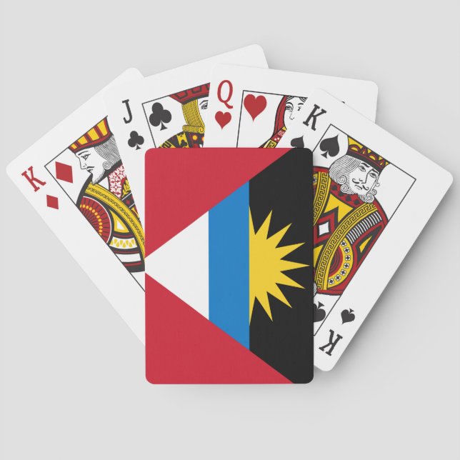 Antigua och Barbudaflagga Casinokort (Baksidan)