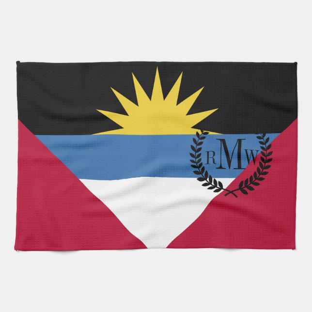 Antigua och Barbudaflagga Kökshandduk (Horisontell)