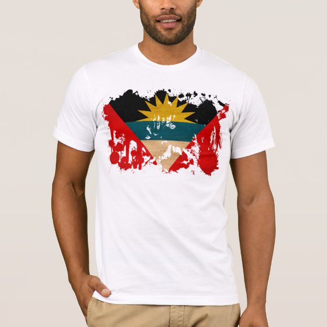 Antigua och Barbudaflagga Tee Shirt (Framsida)