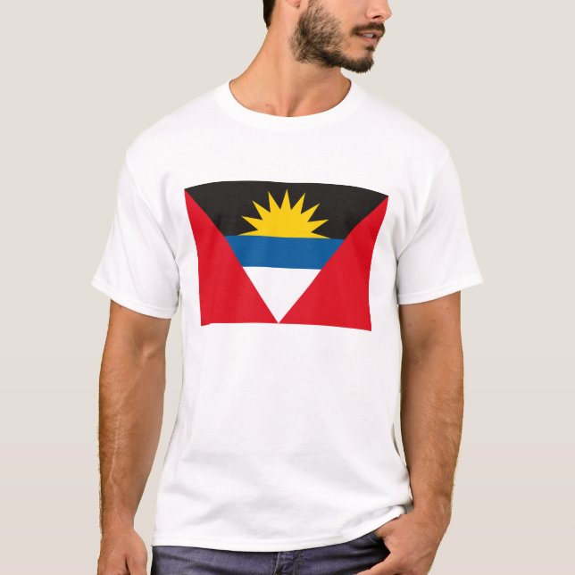 Antigua och BarbudaflaggaT-tröja Tee (Framsida)