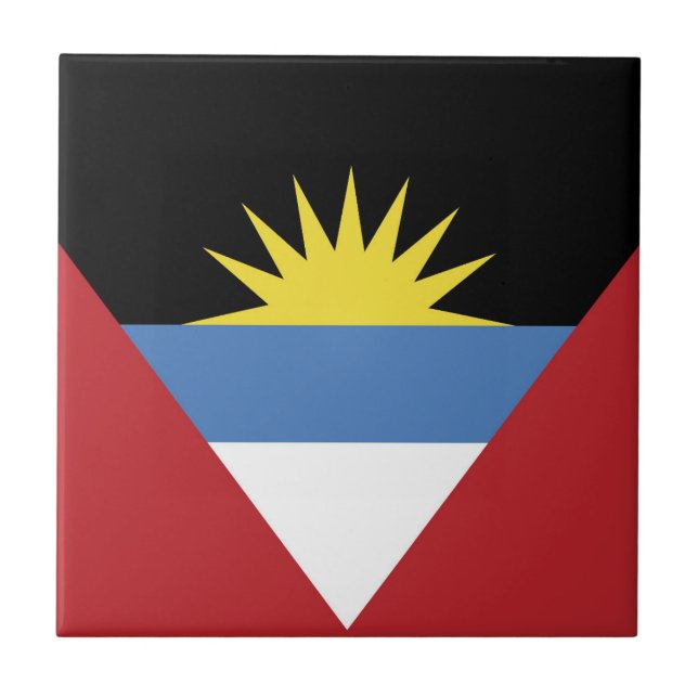 Antigua och Barbudas flagga Kakelplatta (Framsidan)