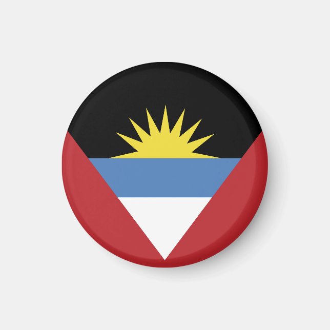 Antigua och Barbudas flagga Magnet (Framsidan)