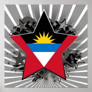 Antigua och Barbudastjärna Poster
