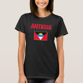 Antigua Retro Antigua och Barbuda Flagga Manar Kvi T Shirt