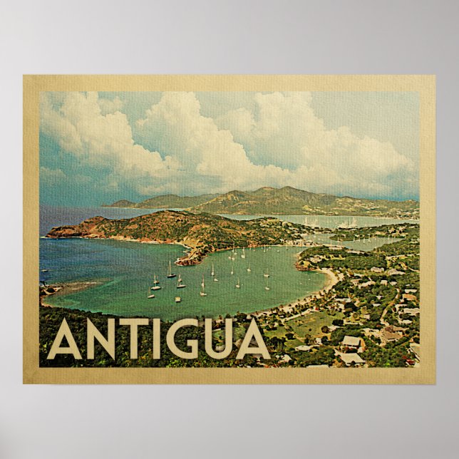 Antigua Vintage resor Poster (Framsidan)