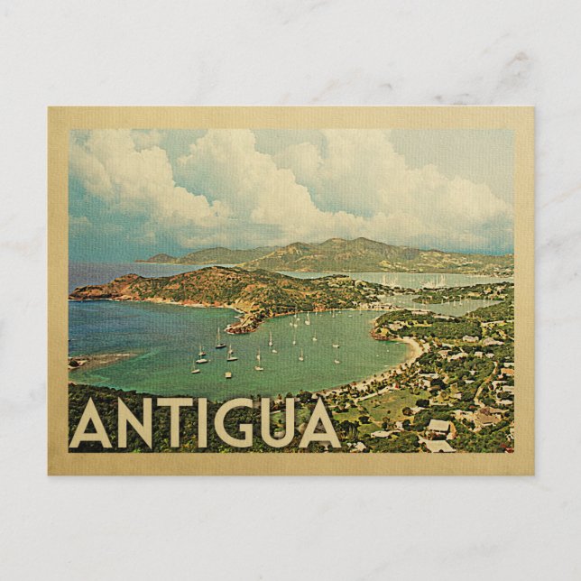 Antigua Vintage resor Vykort (Framsida)
