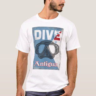 Antigua vintagedyka maskerar t shirt