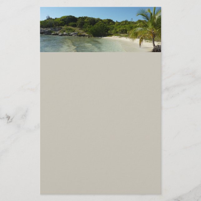 Antiguan Beach Bevackert tropiskt liggande Brevpapper (Framsida)