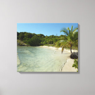 Antiguan Beach Bevackert tropiskt liggande Canvastryck