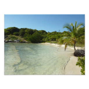 Antiguan Beach Bevackert tropiskt liggande Fototryck