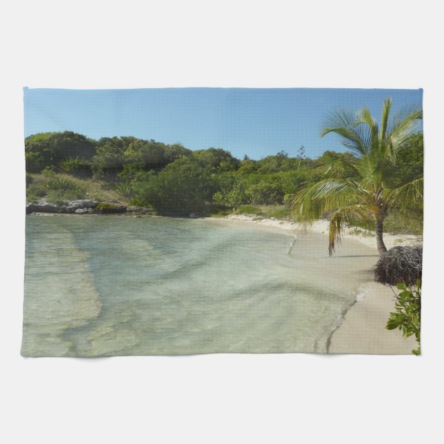 Antiguan Beach Bevackert tropiskt liggande Kökshandduk (Horisontell)