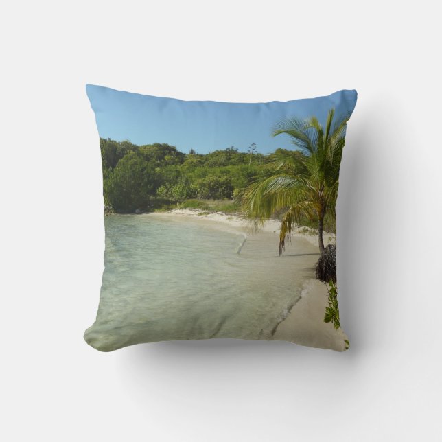 Antiguan Beach Bevackert tropiskt liggande Kudde (Framsida)