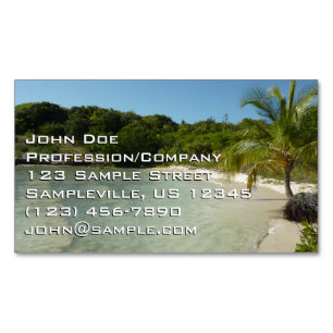 Antiguan Beach Bevackert tropiskt liggande Magnetiska Visitkort