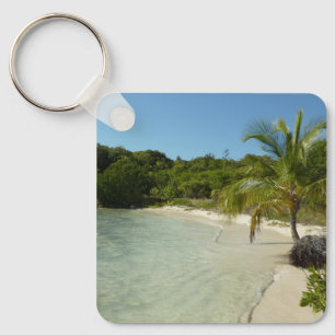 Antiguan Beach Bevackert tropiskt liggande Nyckelring