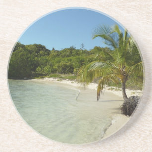 Antiguan Beach Bevackert tropiskt liggande Underlägg Sandsten
