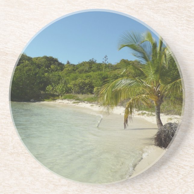 Antiguan Beach Bevackert tropiskt liggande Underlägg Sandsten (Framsidan)