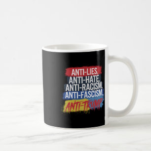 Antihetshat Ljuger rasismen fascism Resistent Prot Kaffemugg
