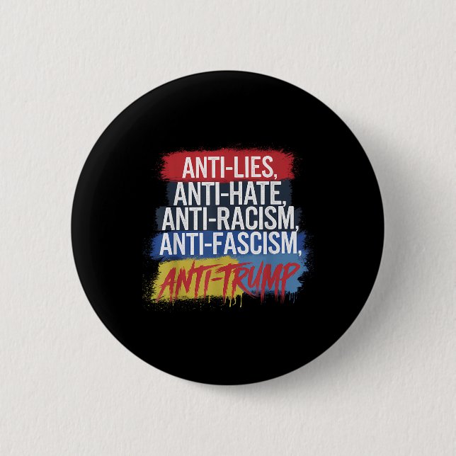 Antihetshat Ljuger rasismen fascism Resistent Prot Knapp (Framsida)