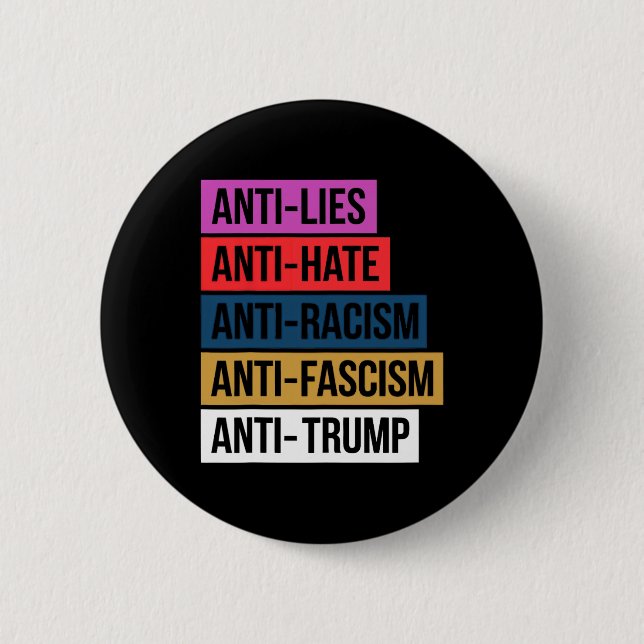 Antihetshat Ljuger rasismen fascism Resistent Prot Knapp (Framsida)