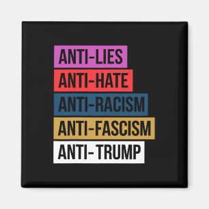 Antihetshat Ljuger rasismen fascism Resistent Prot Magnet