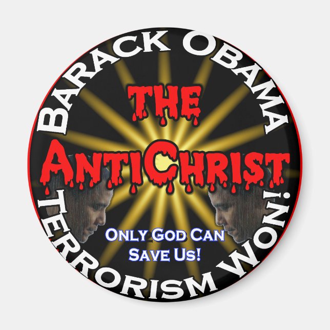 AntiJesus Obama Gud Magnet (Framsidan)
