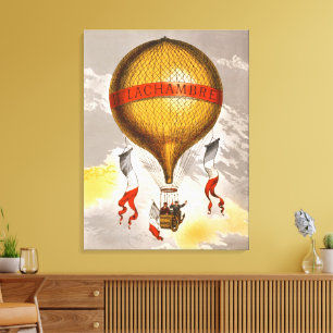Antik 1880 Lachambre Varmt Luftballong Konst Canvastryck
