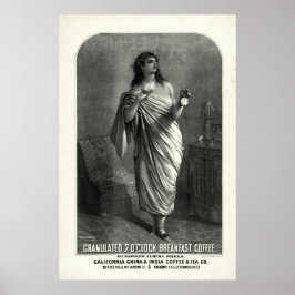 Antik 1896-reklam för kaffe poster