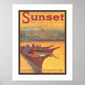 ANTIK 1914 TIDSKRIFTSOMSLAG POSTER