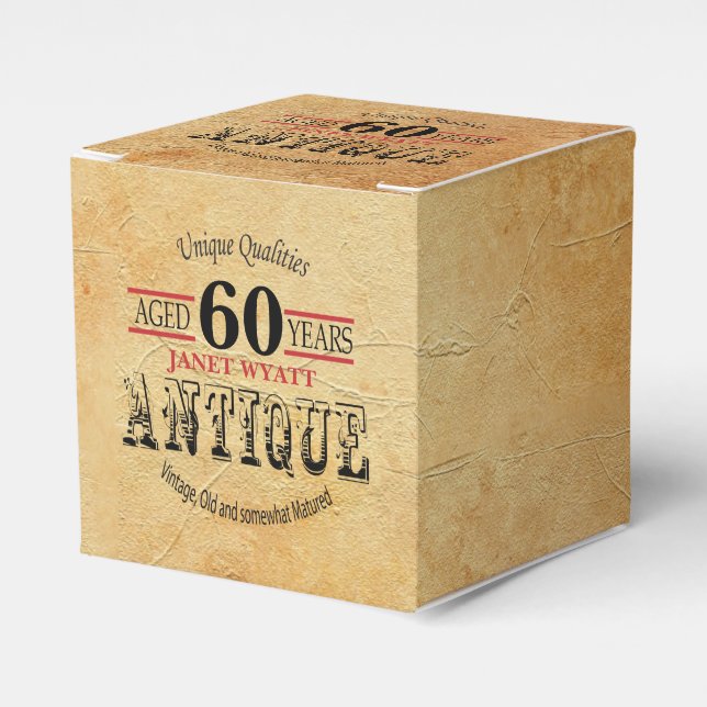 Antik 60-årsdesign presentaskar (Framsidan Sidan)