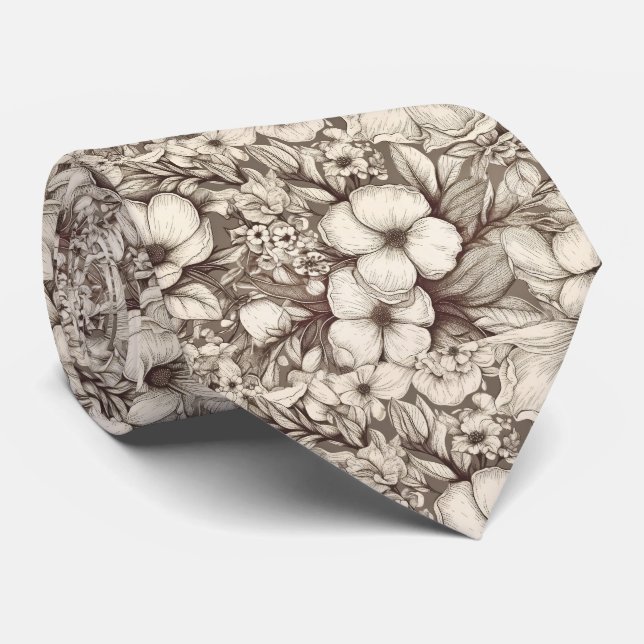 Antik apoteksblomma Sepia Herbarium Slips (Rullad)