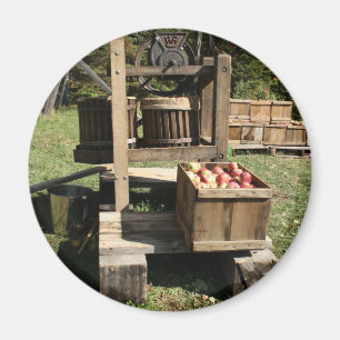 Antik äppelciderpress magnet