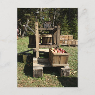 Antik äppelciderpress vykort