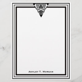 Antik Art Deco Svart Vit Ram #1 Personlig