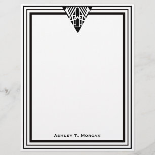Antik Art Deco Svart Vit Ram #1 Personlig