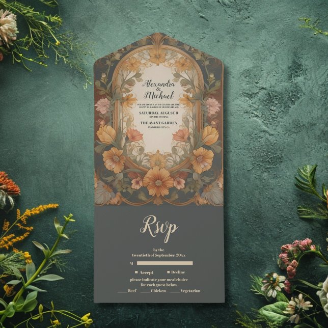 Antik Art Nouveau Bröllopsblomma (Skapare uppladdad)