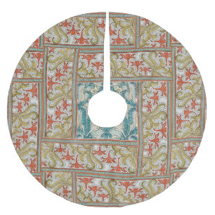Antik Art Nouveau Narcissmönster Verneuil Julgransmatta Borstad Polyester
