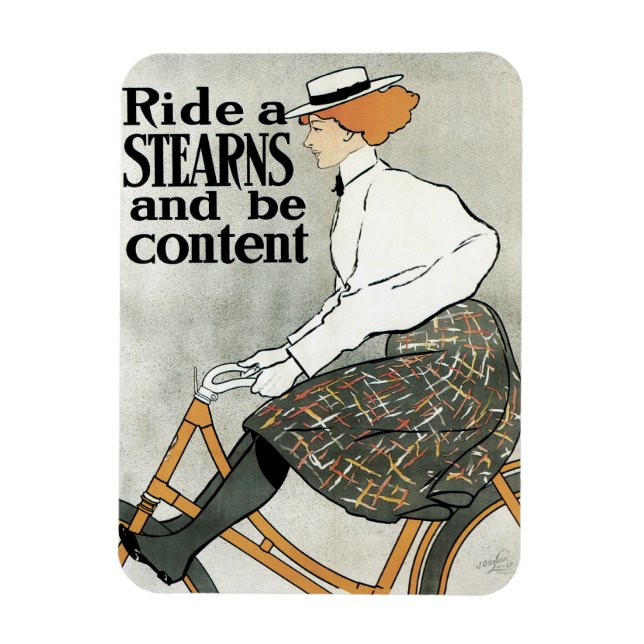 Antik Art Nouveau, Rid på Sterns Cyklar Cyklar Magnet (Vertikal)