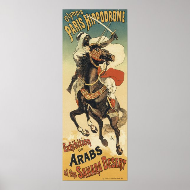 Antik Art Nouveau, Saharaöknens araber Poster (Framsidan)