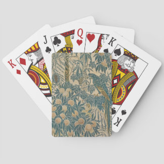 Antik Arts and Crafts Turkos Papegoja Tapet Casinokort