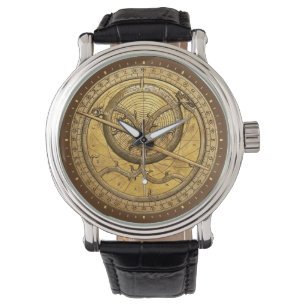 Antik astrolabiumklocka armbandsur