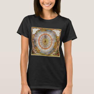 Antik Astronomi Celest Copernikansk Planisfär Tee Shirt