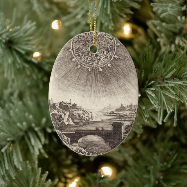 Antik Astronomi Himmel med Sol av Allain Mallet Julgransprydnad Keramik (Träd)