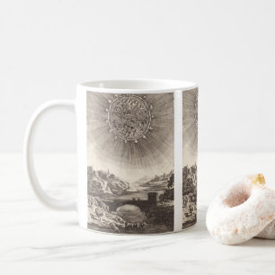 Antik astronomi himmel med sol av Allain Mallet Kaffemugg